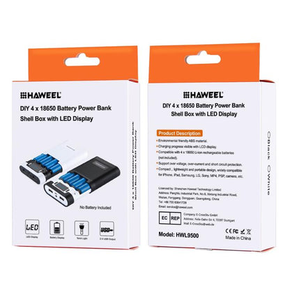 HAWEEL DIY 4 x 18650 Battery (Not Included) Shell Box
