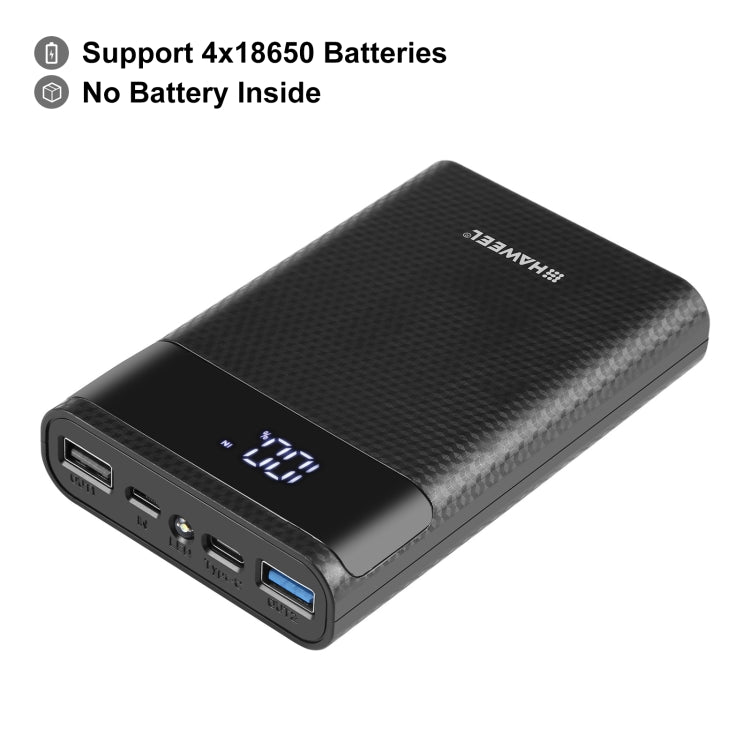 HAWEEL DIY 4x 18650 Battery Dual-way QC Charger