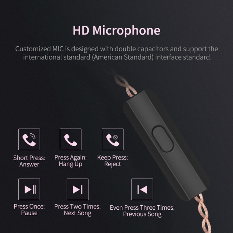 KZ ZSN Quad-core Wired Control Earphone with Microphone