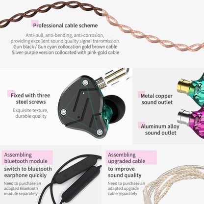 KZ ZSN Quad-core Wired Control Earphone with Microphone