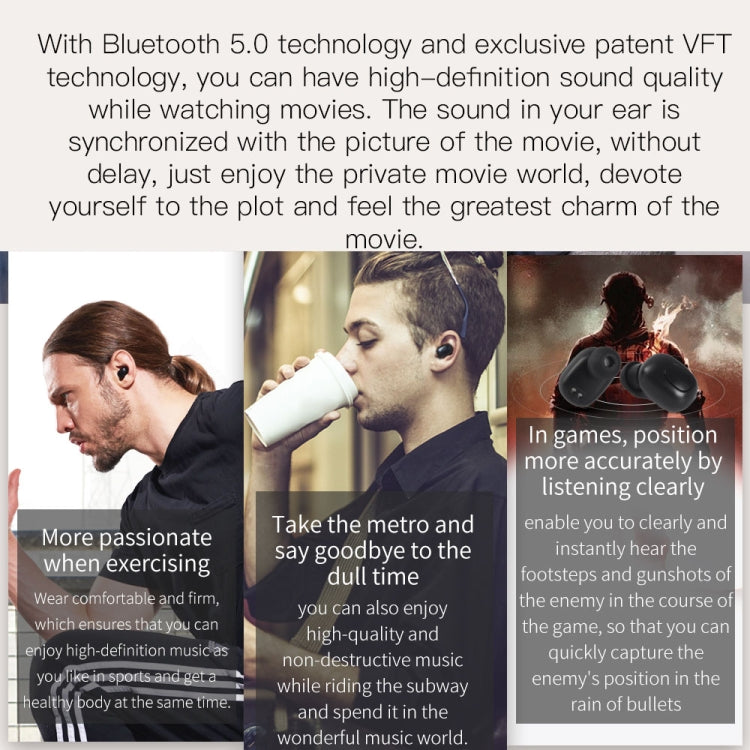 Bluedio TWS T-elf Bluetooth Version 5.0 In-Ear Bluetooth Headset with Headphone Charging Cabin���...