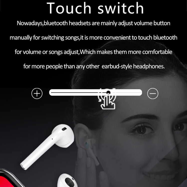 i9 Touch Wireless TWS Sport Bilateral Stereo Bluetooth 5.0 Headset with Charging Box, Touch Versi...