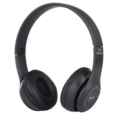 P47 Foldable Wireless Bluetooth Headphone with 3.5mm Audio Jack, Support MP3 / Call, P47 Black���...
