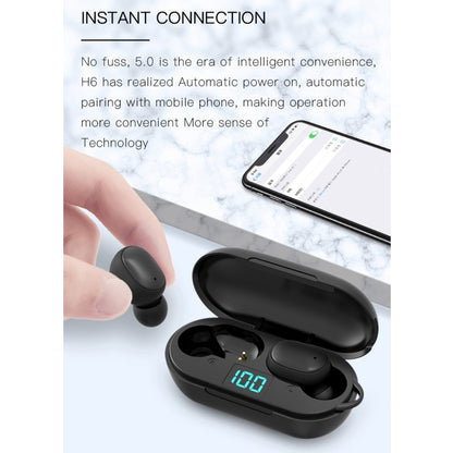 H6 TWS Digital Display Bluetooth Earphone