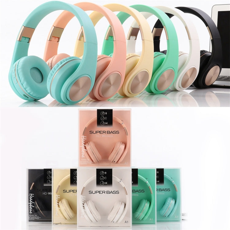 A1 Bluetooth 4.2 Candy Color Super Base Bluetooth Headphone