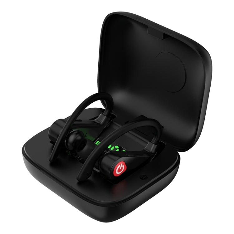 Q83 Wireless Ear-mounted Sports Bluetooth Earphone with Charging Box, Supports Three-screen LED P...