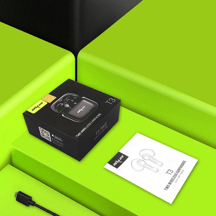 T3 TWS Wireless Bluetooth Earphone with Charging Box