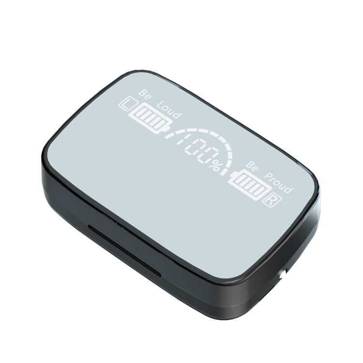 M9 Bluetooth 5.1 TWS Mirror Digital Display Wireless Bluetooth Earphone with Charging Box Flashli...