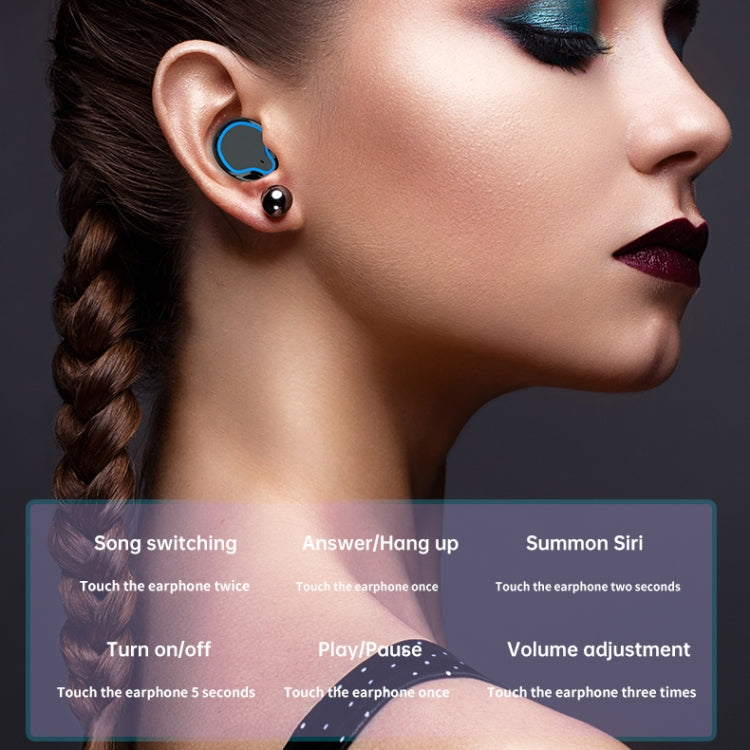 M9 Bluetooth 5.1 TWS Mirror Digital Display Wireless Bluetooth Earphone with Charging Box Flashli...