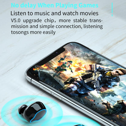 M9 Bluetooth 5.1 TWS Mirror Digital Display Wireless Bluetooth Earphone with Charging Box Flashli...