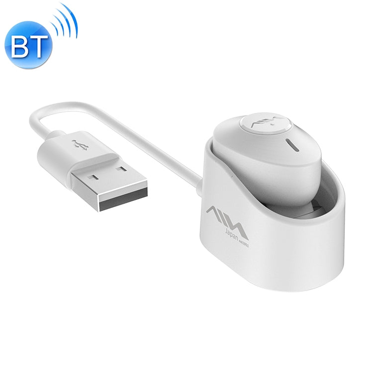 AIN MK-X18S USB Car Single Wireless Bluetooth Earphone with Charging Box, Support HD Call & Siri ...