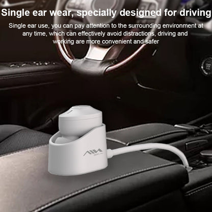 AIN MK-X18S USB Car Single Wireless Bluetooth Earphone with Charging Box, Support HD Call & Siri ...