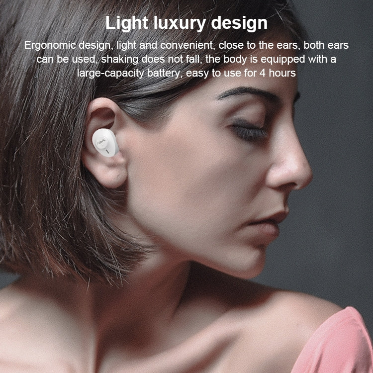 AIN MK-X18S USB Car Single Wireless Bluetooth Earphone with Charging Box, Support HD Call & Siri ...
