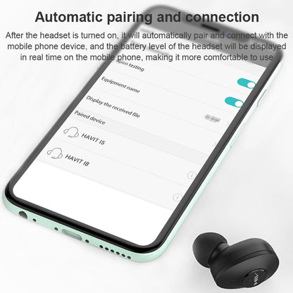 AIN MK-X18S USB Car Single Wireless Bluetooth Earphone with Charging Box, Support HD Call & Siri ...