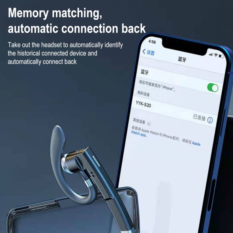 YYK-525 Single Rotatable Earhook Noise Cancelling Wireless Bluetooth Earphone with Charging Box &...