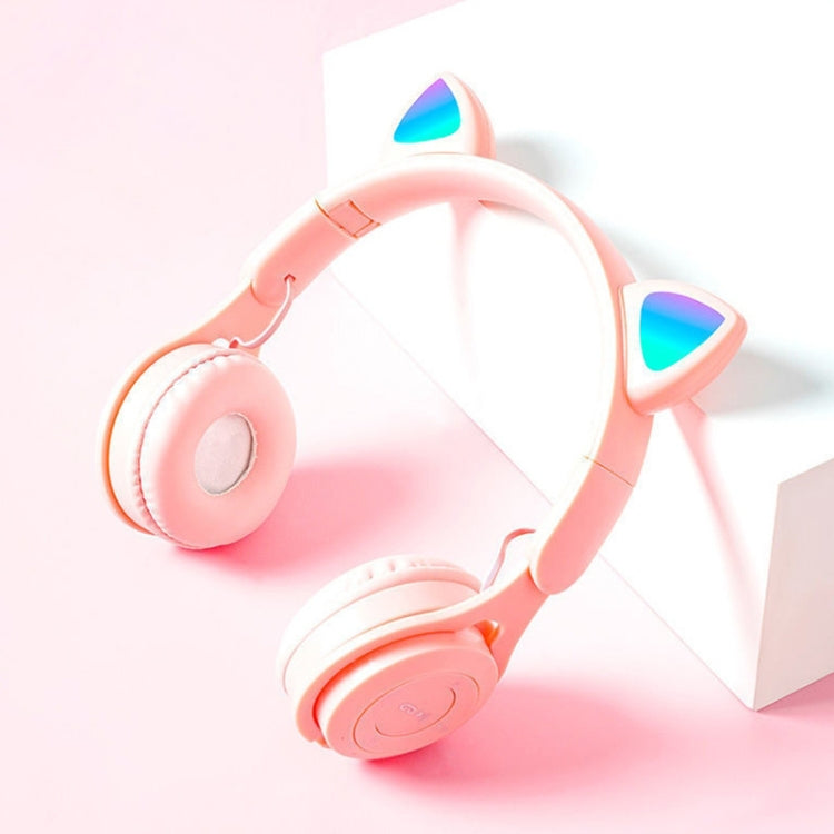 M6 Luminous Cat Ears Pure-color Foldable Bluetooth Headset with 3.5mm Jack & TF Card Slot��������...