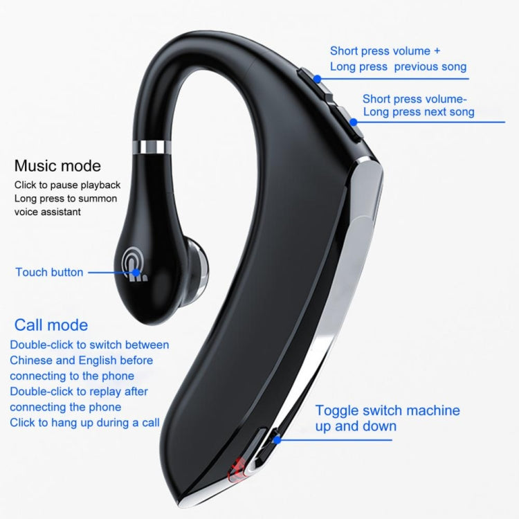 DS800 Bluetooth 5.0 Universal Hanging Ear Style Business Sports Wireless Bluetooth Earphone, Upgr...
