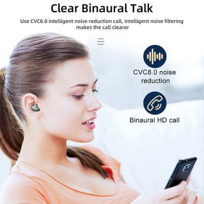 F9-5C LED Light + Digital Display Noise Reduction Bluetooth Earphone(Black), F9-5C LED Light Blac...