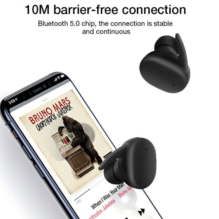 DT-7 IPX Waterproof Bluetooth 5.0 Wireless Bluetooth Earphone with 300mAh Magnetic Charging Box, ...