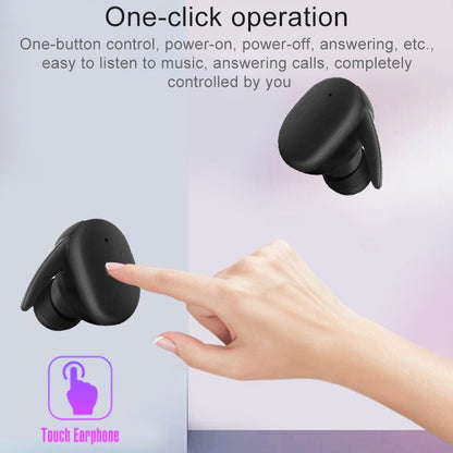 DT-7 IPX Waterproof Bluetooth 5.0 Wireless Bluetooth Earphone with 300mAh Magnetic Charging Box, ...