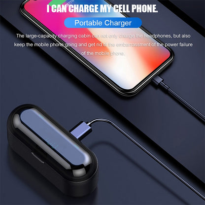 F9 TWS V5.0 Touch Control Binaural Wireless Bluetooth Headset with Charging Case and Digital Disp...