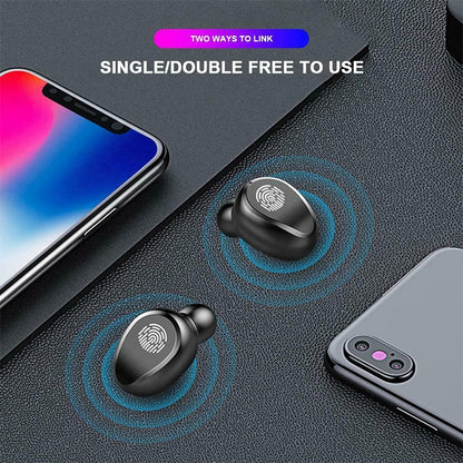 F9 TWS V5.0 Touch Control Binaural Wireless Bluetooth Headset with Charging Case and Digital Disp...