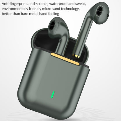 J18 Bluetooth 5.0 TWS Wireless Binaural Bluetooth Earphone with Charging Box, J18 (Green)��������...