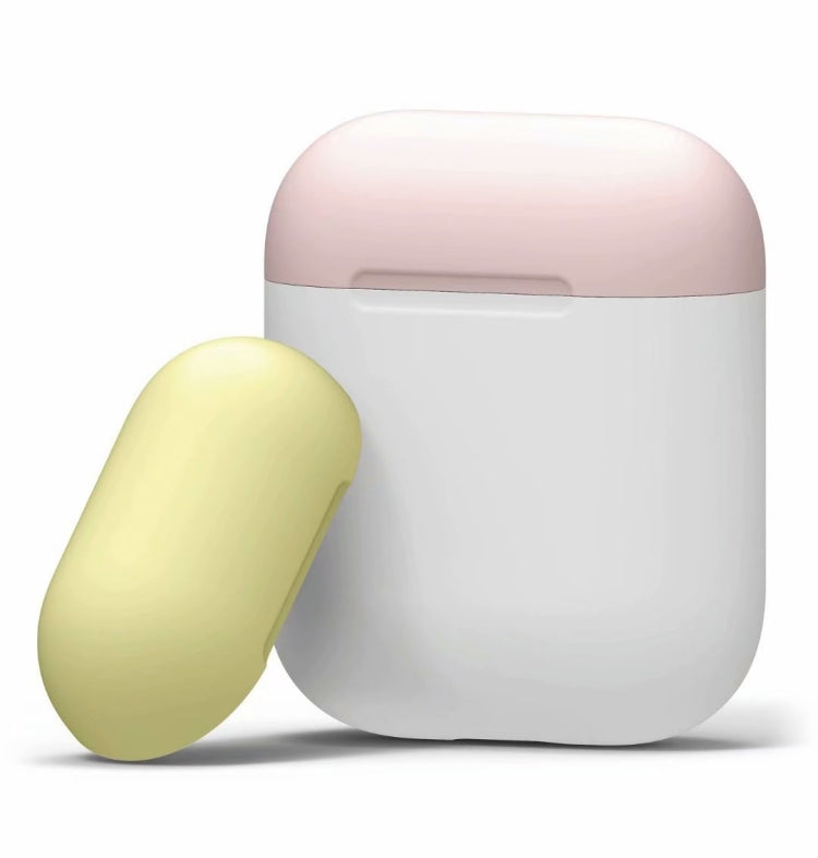 Three Color Dropproof Wireless Earphones Charging Box Protective Case for Apple AirPods 1/2 (Whit...