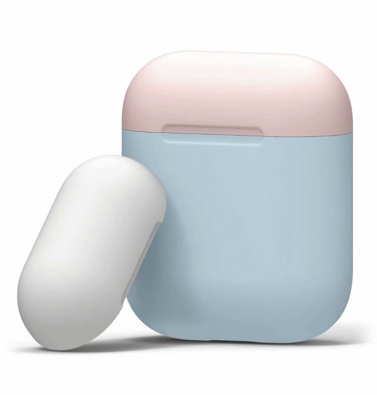 Three Color Dropproof Wireless Earphones Charging Box Protective Case for Apple AirPods 1/2 (Whit...