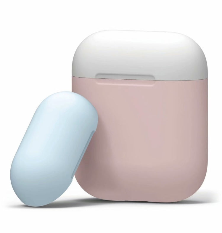 Three Color Dropproof Wireless Earphones Charging Box Protective Case for Apple AirPods 1/2 (Whit...