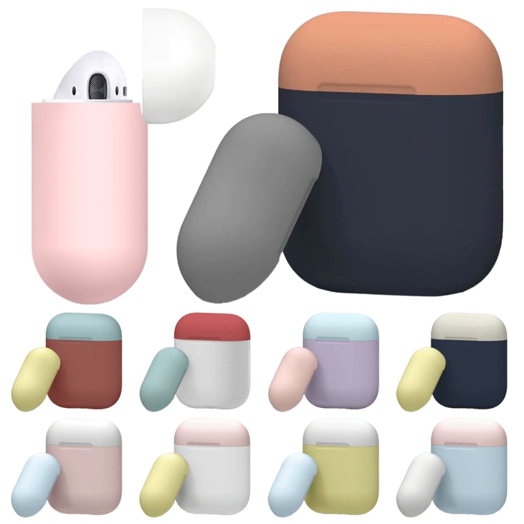 Three Color Dropproof Wireless Earphones Charging Box Protective Case for Apple AirPods 1/2 (Whit...
