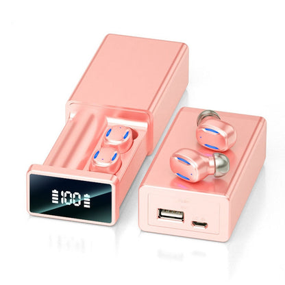 A22 English Version Pull-out Digital Display Bluetooth Earphone with Magnetic Charging Box, Suppo...