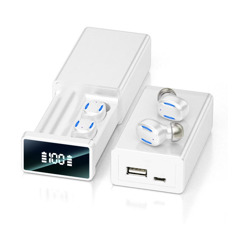 A22 English Version Pull-out Digital Display Bluetooth Earphone with Magnetic Charging Box, Suppo...