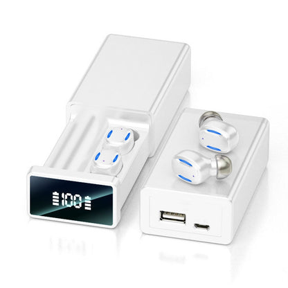 A22 English Version Pull-out Digital Display Bluetooth Earphone with Magnetic Charging Box, Suppo...