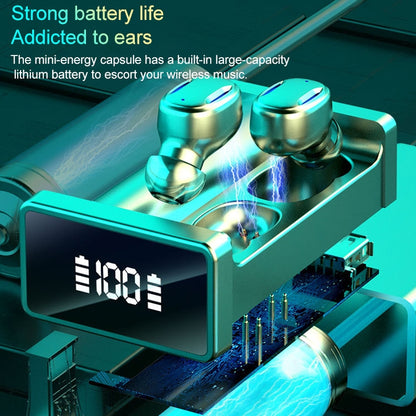 A22 English Version Pull-out Digital Display Bluetooth Earphone with Magnetic Charging Box, Suppo...