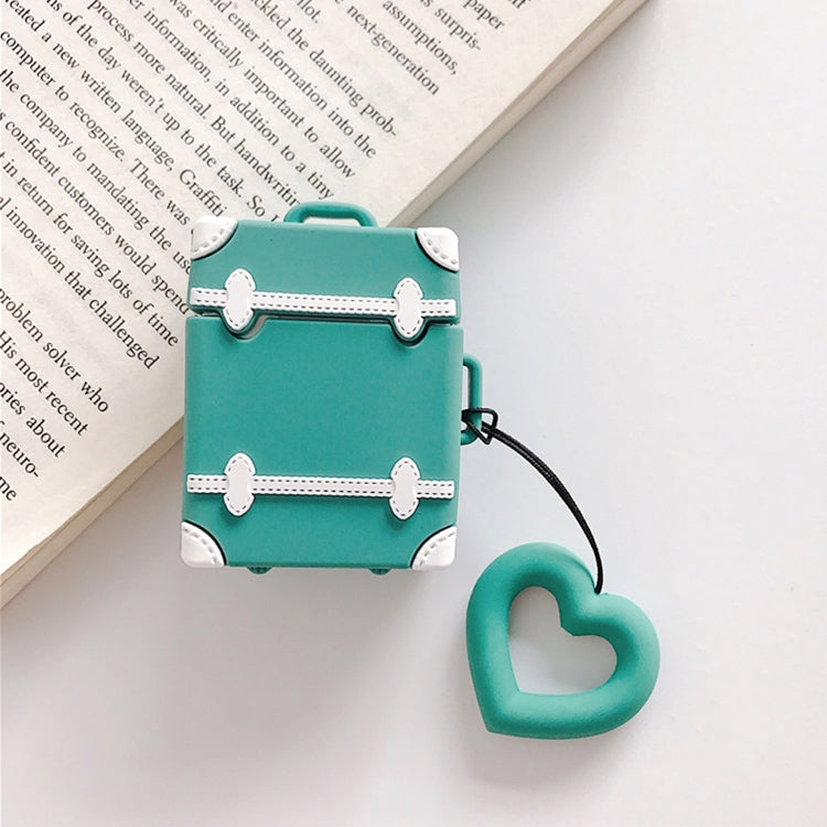 Wireless Earphones Shockproof Candy Colored Suitcase Silicone Protective Case for Apple AirPods 1...