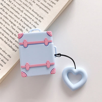 Wireless Earphones Shockproof Candy Colored Suitcase Silicone Protective Case for Apple AirPods 1...