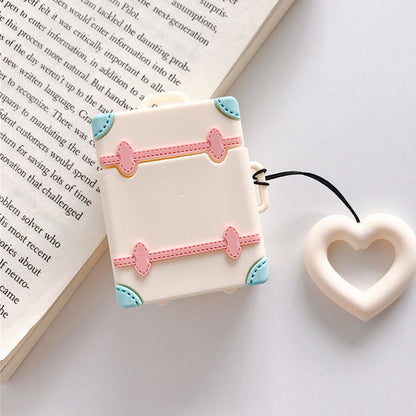 Wireless Earphones Shockproof Candy Colored Suitcase Silicone Protective Case for Apple AirPods 1...