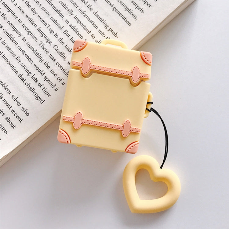 Wireless Earphones Shockproof Candy Colored Suitcase Silicone Protective Case for Apple AirPods 1...