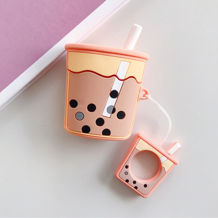 Wireless Earphones Shockproof Pearl Milk Tea Silicone Protective Case for Apple AirPods 1 / 2����...