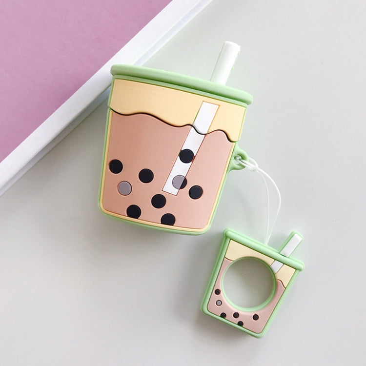 Wireless Earphones Shockproof Pearl Milk Tea Silicone Protective Case for Apple AirPods 1 / 2����...