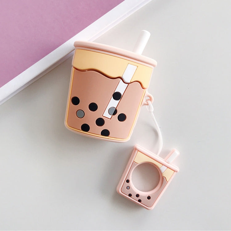 Wireless Earphones Shockproof Pearl Milk Tea Silicone Protective Case for Apple AirPods 1 / 2����...