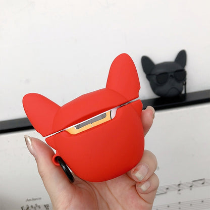 Silicone Cartoon Cute Bulldog Shape Earphones Shockproof Protective Case for Apple AirPods 1 / 2�...