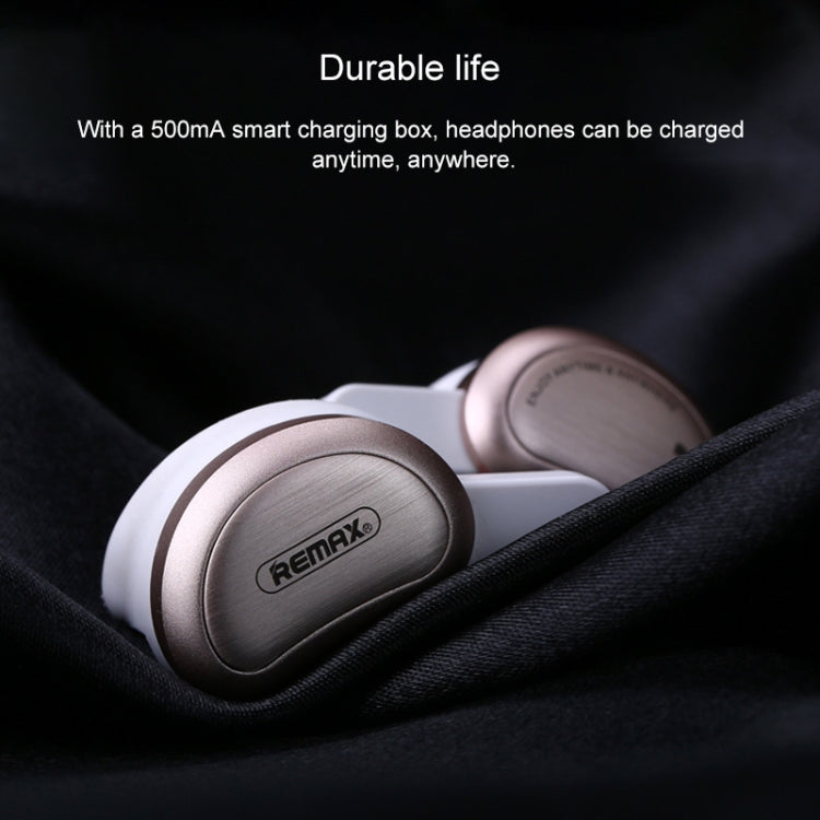 REMAX TWS-1 Half Moon Shaped Bluetooth 4.2 Wireless Bluetooth Earphone with Charging Box, TWS-1 G...