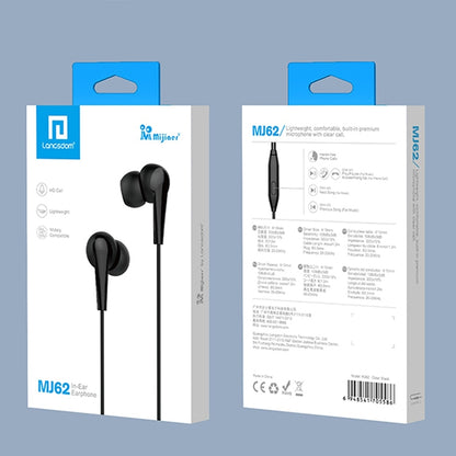 Langsdom MJ62 1.2m Wired In Ear 3.5mm Interface Stereo Earphones with Mic