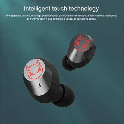 M23 Little Devil Pattern Intelligent Noise Reduction Touch Bluetooth Earphone