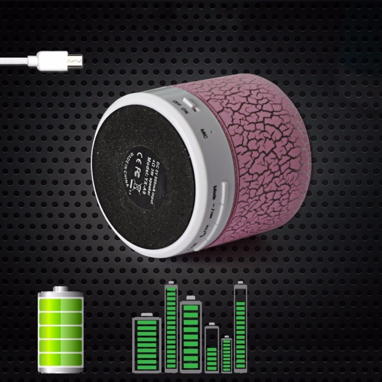 A9 Mini Glare Crack Bluetooth Speaker with LED Light