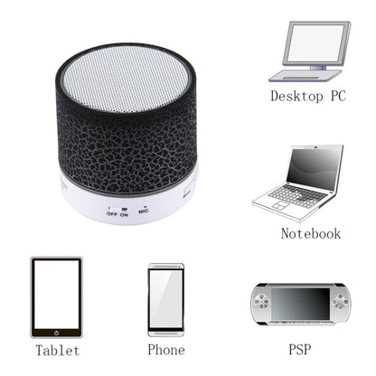 A9 Mini Glare Crack Bluetooth Speaker with LED Light