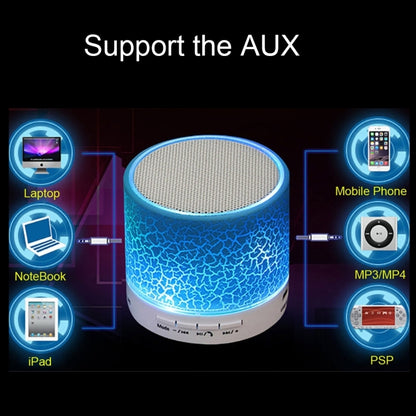 A9 Mini Glare Crack Bluetooth Speaker with LED Light