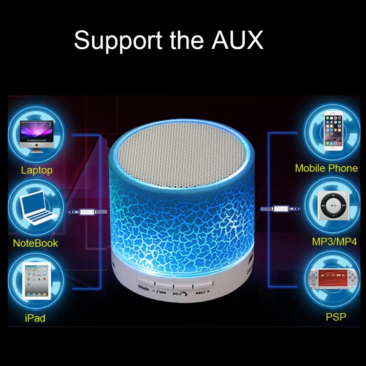 A9 Mini Glare Crack Bluetooth Speaker with LED Light